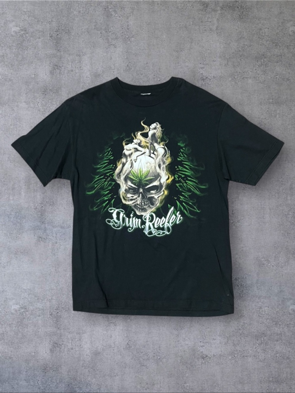 Vintage 2000s y2k Grim Reefer Sz L T-Shirt